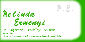 melinda ermenyi business card